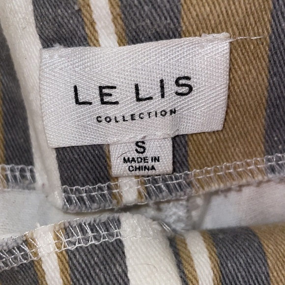 Le Lis Striped High-Rise Paper Bag Pants - Small - Picture 3 of 5